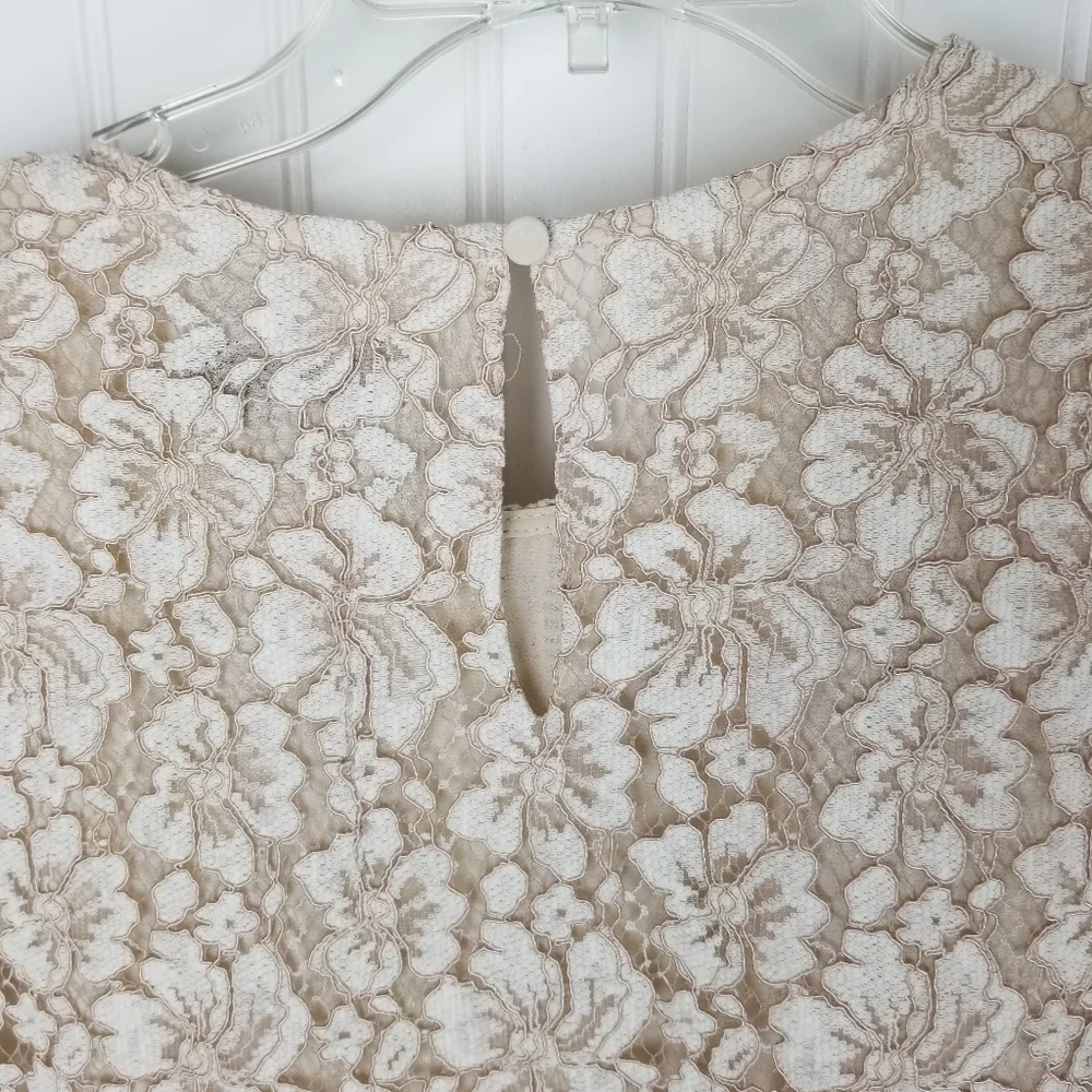 Adelyn Rae NWT Womens Lace Overlay Top Size Large Romantic Cottagecore Prairie - Picture 7 of 10